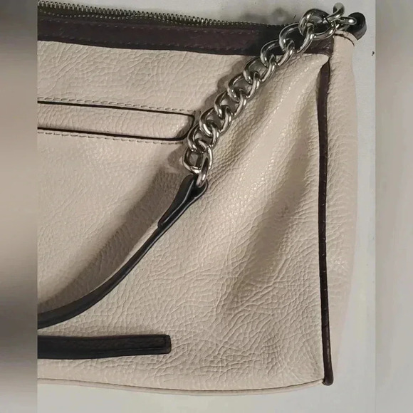 Dana Buchman 100% Pebbled Leather  Crossbody Steel Hardware Full Zip - Picture 8 of 14